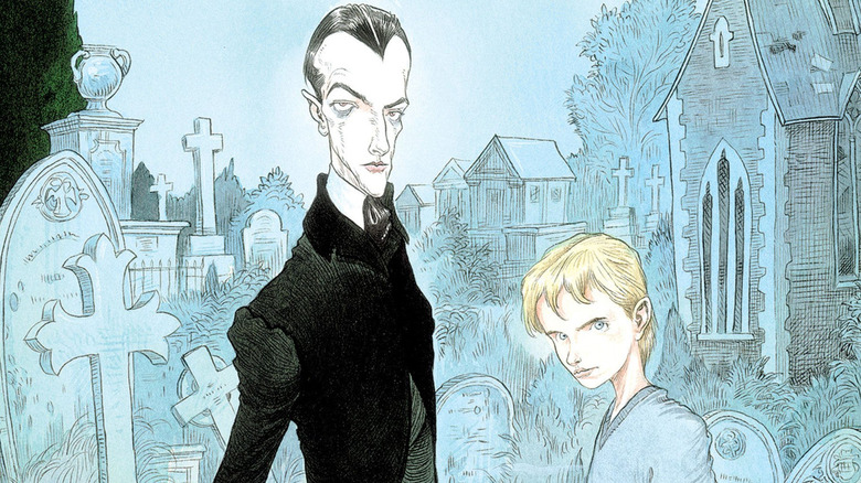 UK cover artwork for The Graveyard Book