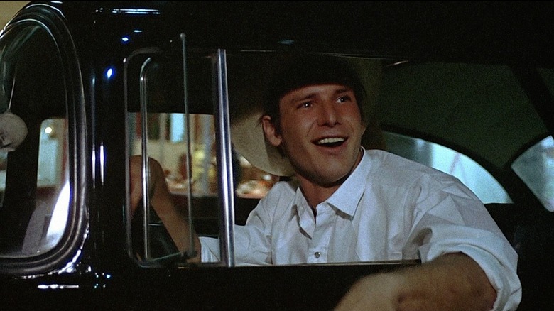 Harrison Ford Smiles Driving