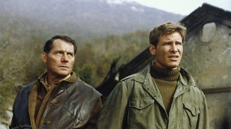 Harrison Ford Robert Shaw Grimace