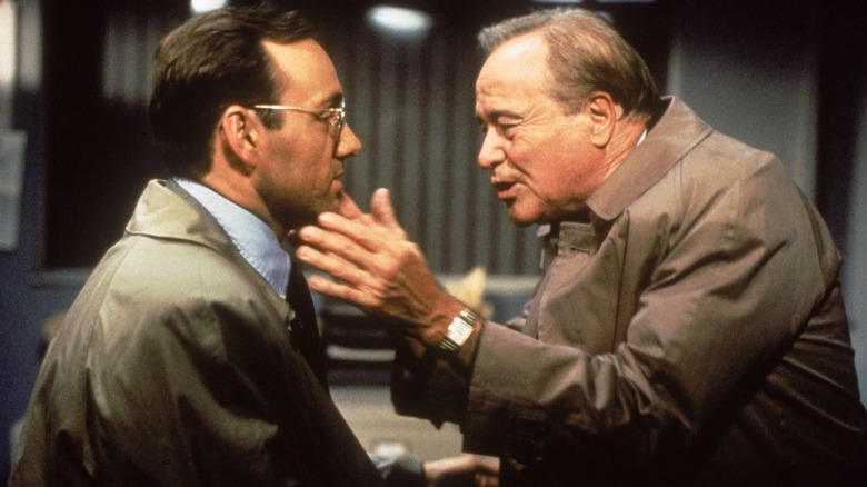 Jack Lemmon argues with Kevin Spacey