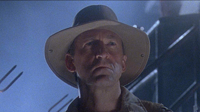 Jurassic Park Muldoon looking stern