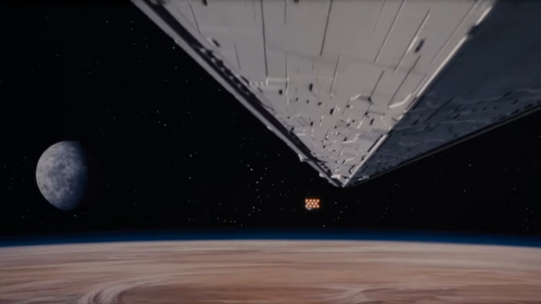 Star Wars Star Destroyer over Tatooine