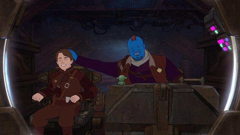 Peter and Yondu in The Guardians of the Galaxy Holiday Special