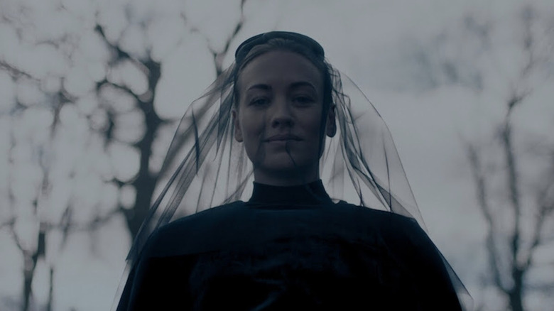 Yvonne Strahovski as Serena Joy in The Handmaid's Tale