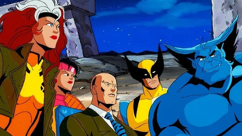 Members of the X-Men looking at the distance in a barren land in X-Men: The Animated Series