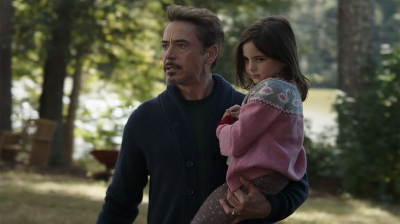 Tony Stark and his daughter Morgan