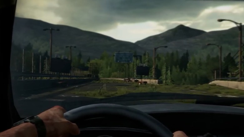 Driving away in "The Last of Us" game