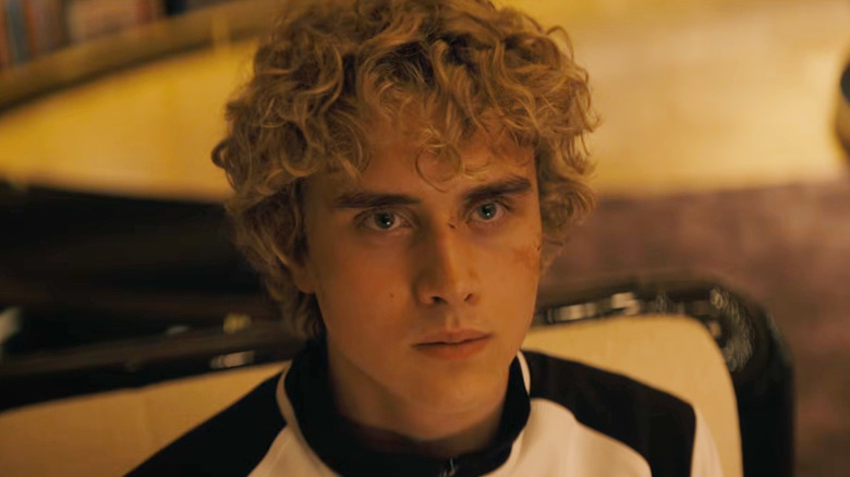 Haymitch looking serious in The Hunger Games: Sunrise on the Reaping