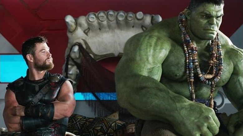 Thor sits with Hulk
