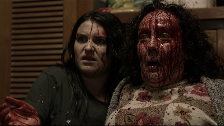 Morgana O'Reilly and Rima Te Wiata in Housebound