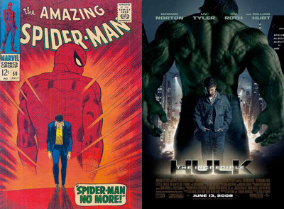 Spider-Man 50 and The Incredible Hulk Poster