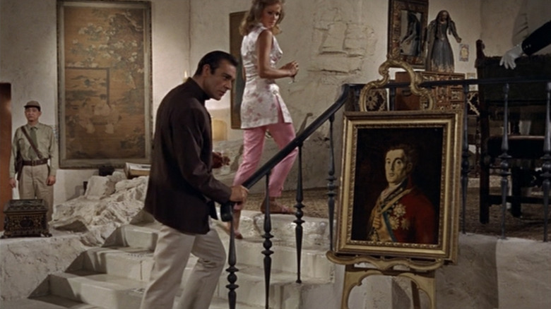 James Bond in Dr. No's gallery, looking at a notable painting in Dr. No