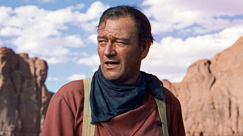 Jeffrey Hunter and John Wayne in The Searchers