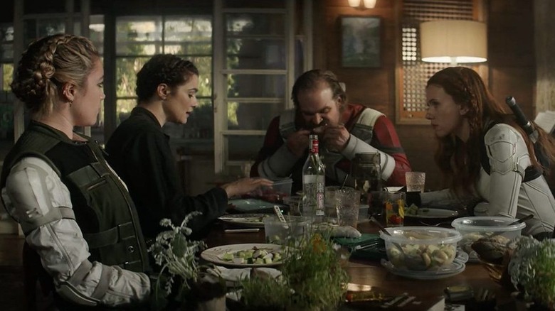 Scarlett Johansson, Florence Pugh, Rachel Weisz and David Harbour