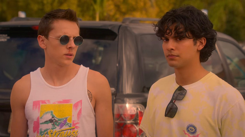 Jacob Bertrand and Xolo Maridueña in Cobra Kai season 5