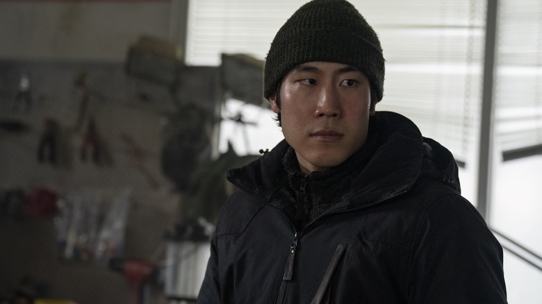 The young Mazino while Jesse was wearing winter clothes at the end