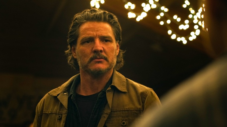 Pedro Pascal's Joel has a concerned look in The Last of Us