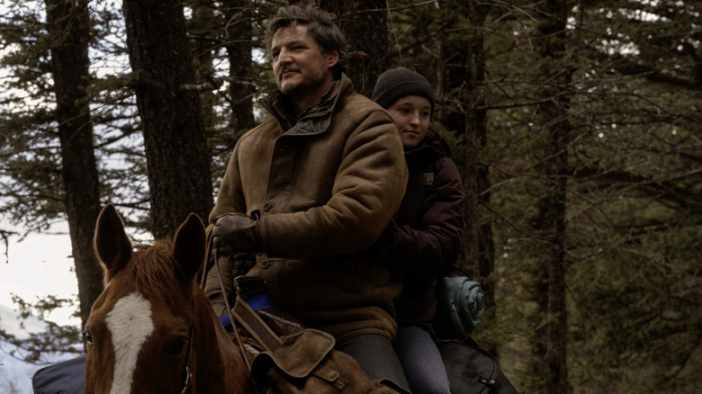 Pedro Pascal and Bella Ramsey in The Last of Us