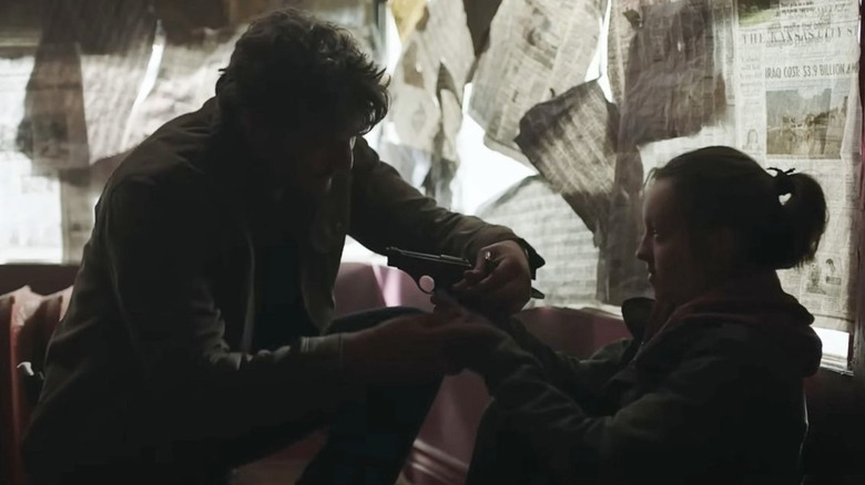 Pedro Pascal and Bella Ramsey in HBO's The Last of Us