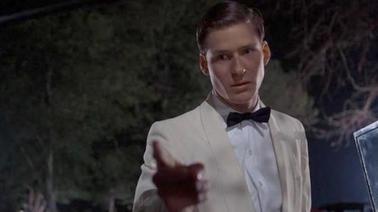 Crispin Glover as George McFly pointing
