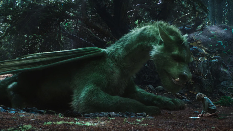 The dragon and Pete in Pete's Dragon