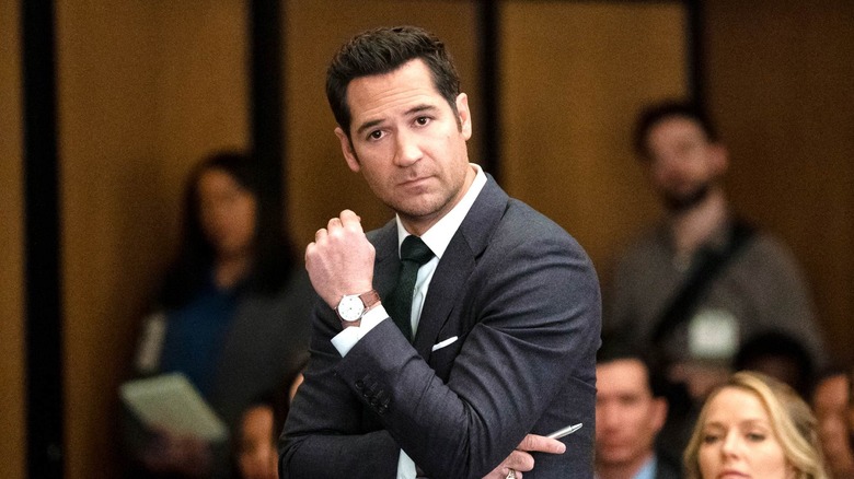 Mickey Haller looks with determination across the courtroom in "The Lincoln Lawyer"