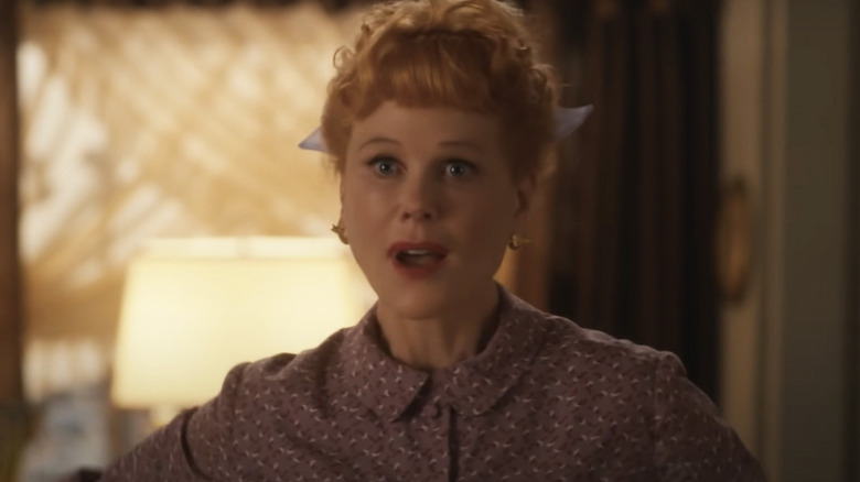 Nicole Kidman wide-eyed as Lucille Ball