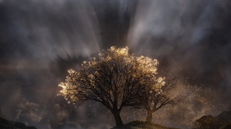 A shadow of Morgoth over the Two Trees in The Rings of Power