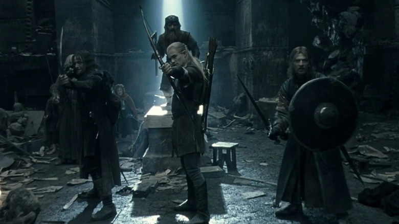 One of the first big battles in The Fellowship of the Ring happens in Moria