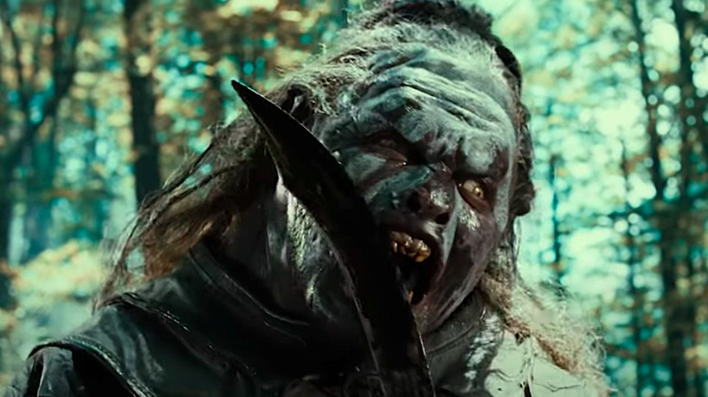 Lurtz licks the blood off Aragorn's blade like a badass