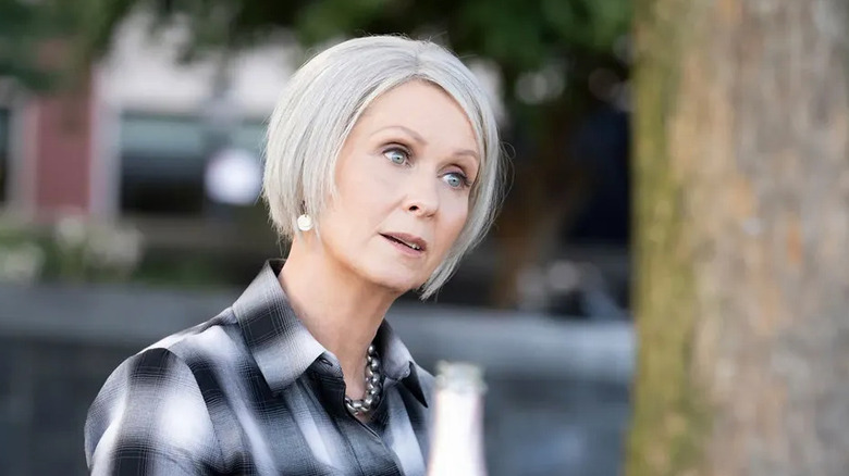 Cynthia Nixon looking perplexed