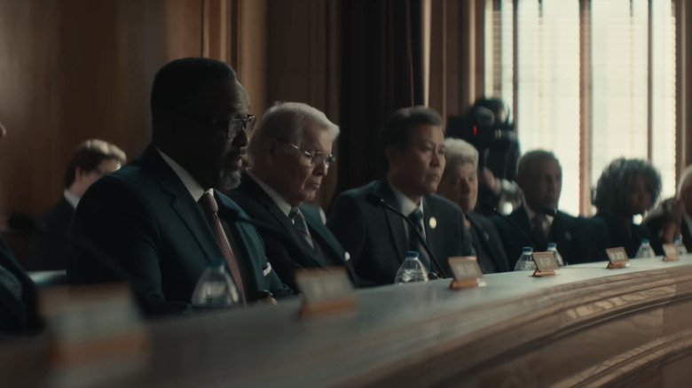 Gary, a member of the Congress at Windle Pears, sits at the Congress Committee in Thunderbolts