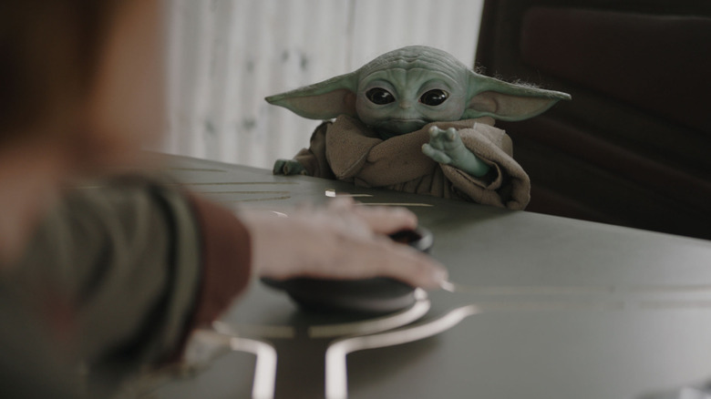The Grogu force pulls some grub