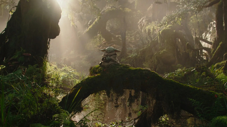 Grogu meditates on Nal Hutta in The Mandalorian and Grogu
