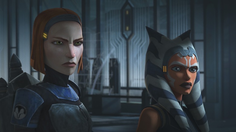 Bo Katan and Ahsoka Tano in Star Wars: The Clone Wars 