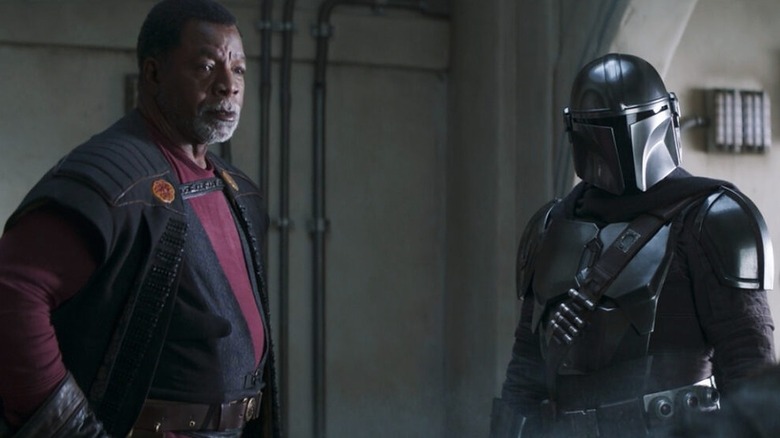 Mandalorian Greef Karga and Mando