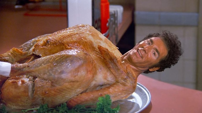 Kramer as a turkey on an episode of Seinfeld