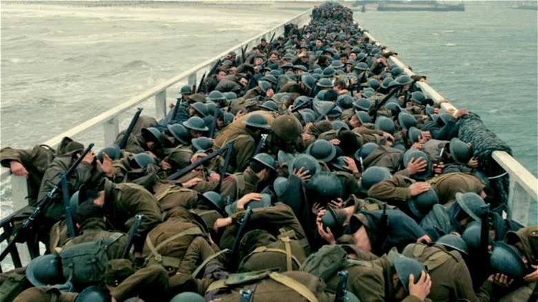 Dunkirk troops taking cover