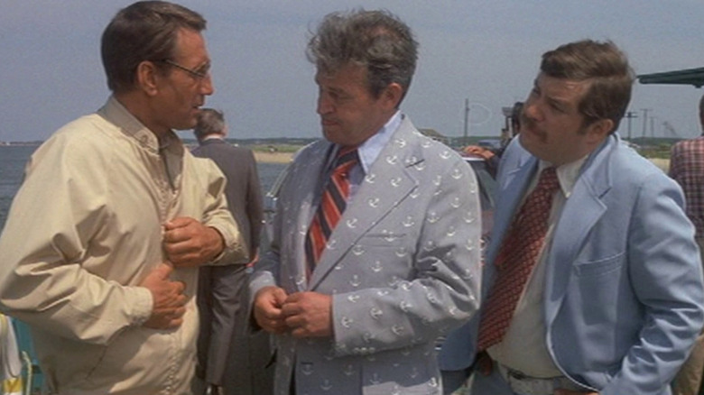Roy Scheider, Murray Hamilton and Carl Gottlieb in Jaws