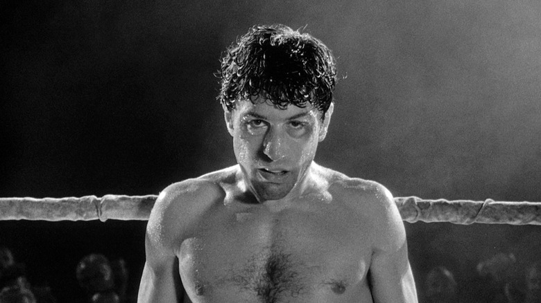 Robert De Niro and Martin Scorsese in Raging Bull 