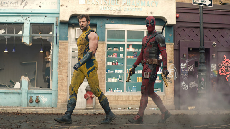 Wolfirin and Deadpool between debris in Deadpool & Wolverine