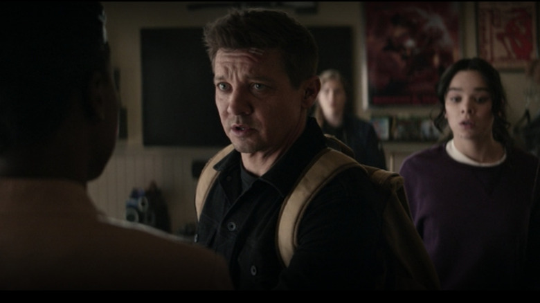 Clint Barton and Kate Bishop looking surprised