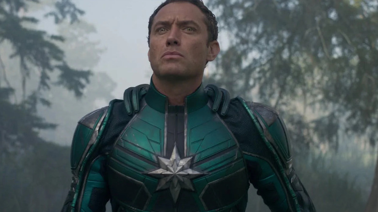 Yon-Rogg (Jude Law) stands on earth 