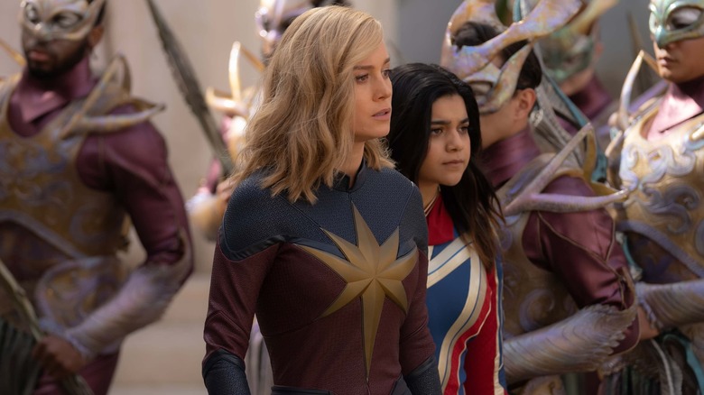 The Marvels Brie Larson and Iman Vellani 