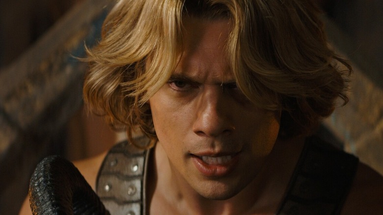 A closeup of a determined He-Man in Masters of the Universe