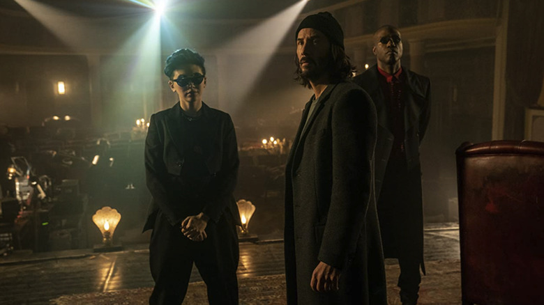 The Matrix Resurrections Bugs, Neo, and Morpheus