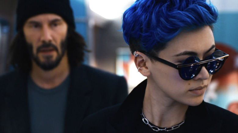Keanu Reeves and Jessica Henwick in The Matrix Resurrections