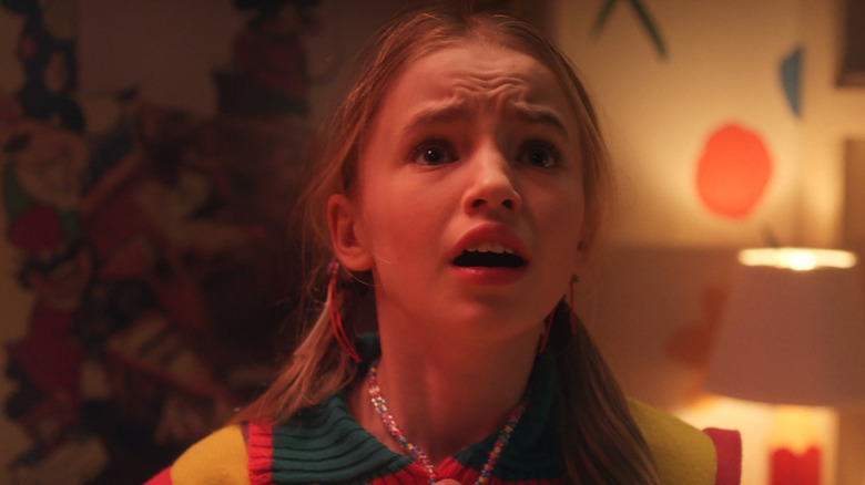 Nell Fisher's Holly Wheeler looking horrified on Stranger Things