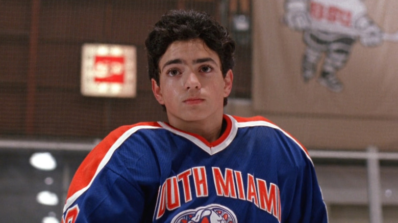 Mendoza (Mike Vitar) looking serious in D2: The Mighty Ducks