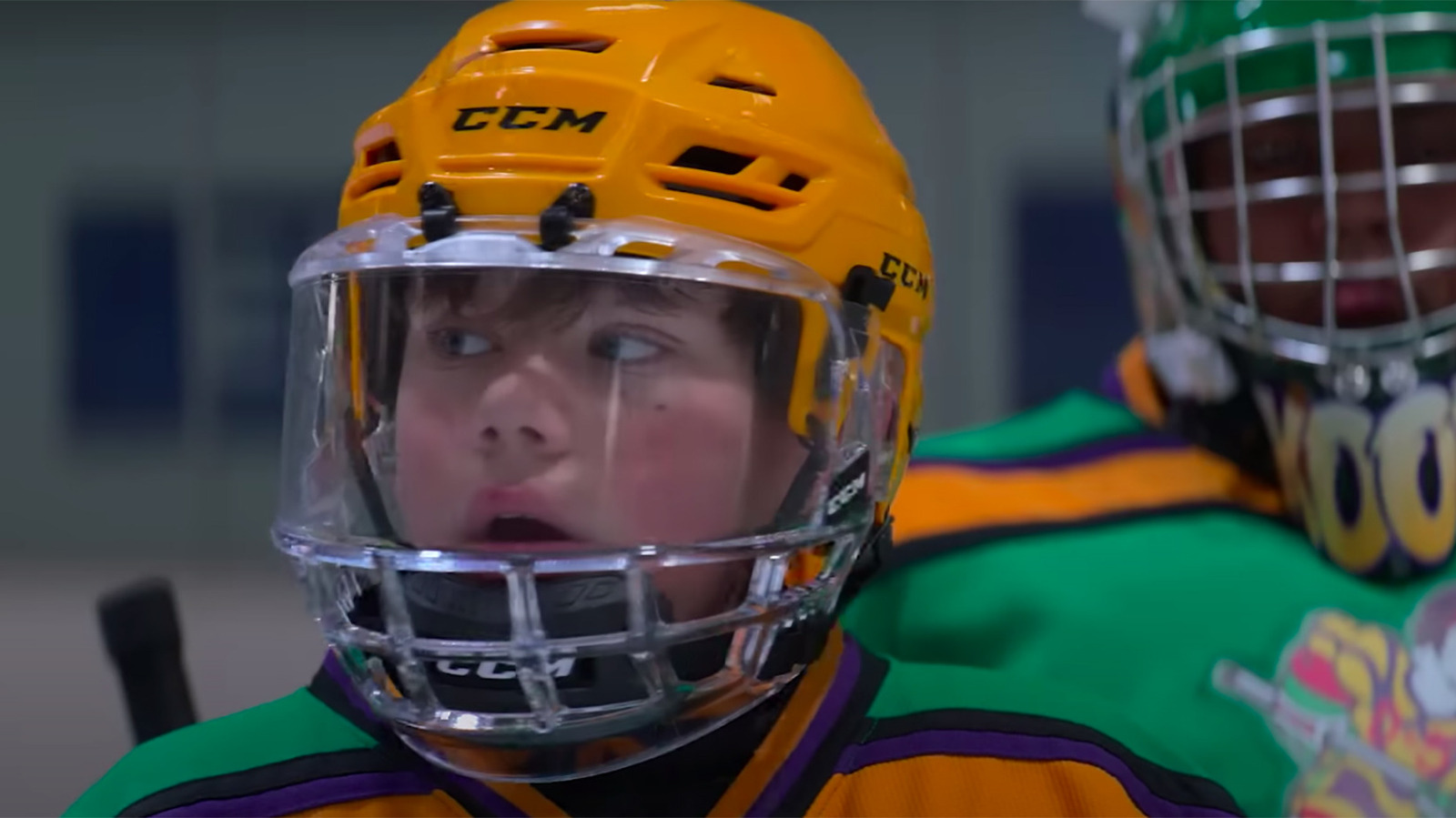 The Mighty Ducks Game Changers Brady Noon Ice Hockey Jersey of Evan Morrow  (Brady Noon) in The Mighty Ducks: Game Changers (S02E01)